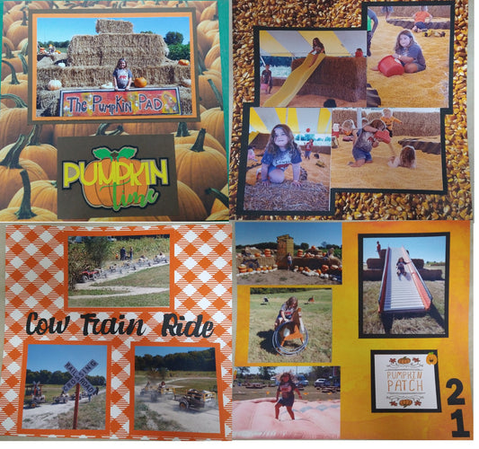 Pumpkin Patch Scrapbook Layouts