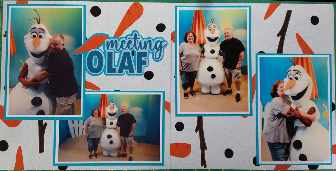 Meeting Olaf Scrapbook Layout