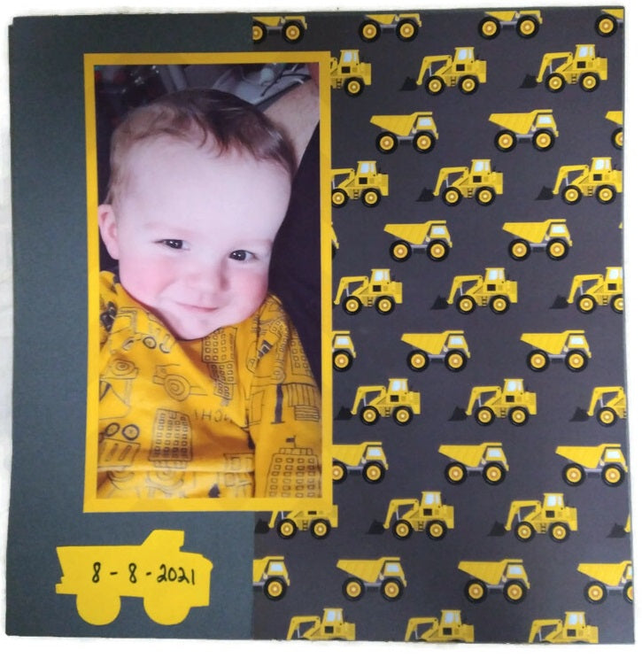 Dump Truck Scrapbook Layout