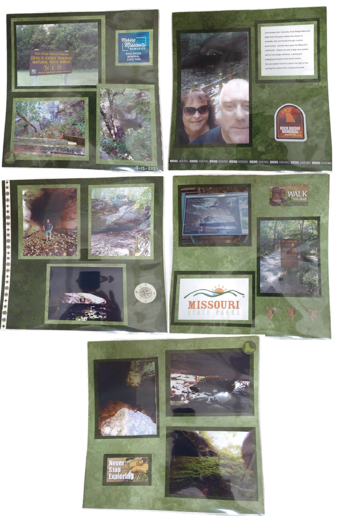 Rock Bridge Memorial State Park Scrapbook Layouts