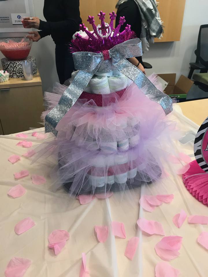 Baby Girl Diaper Cake