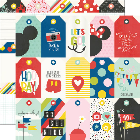 Say Cheese Magic At the Park Tag Elements Scrapbook Paper