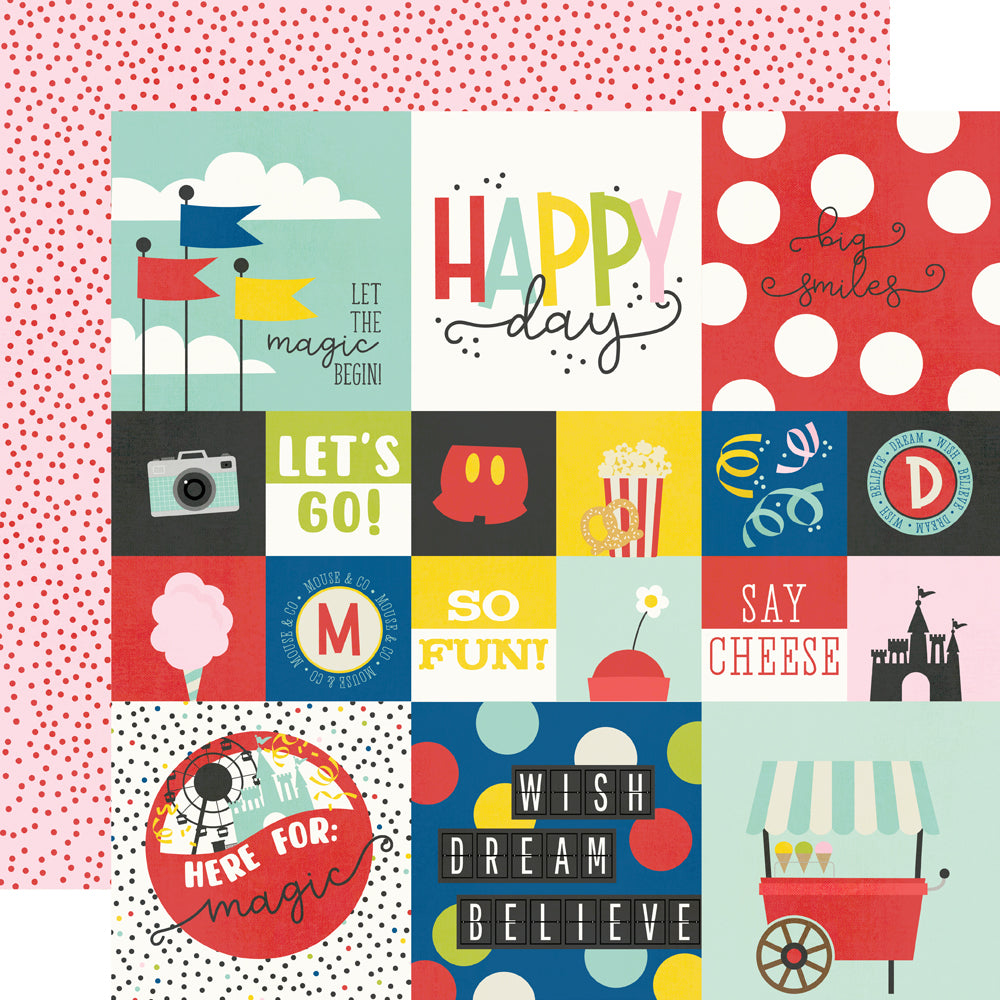 Say Cheese Magic at the Park 2x2 4x4 Elements Scrapbook Paper