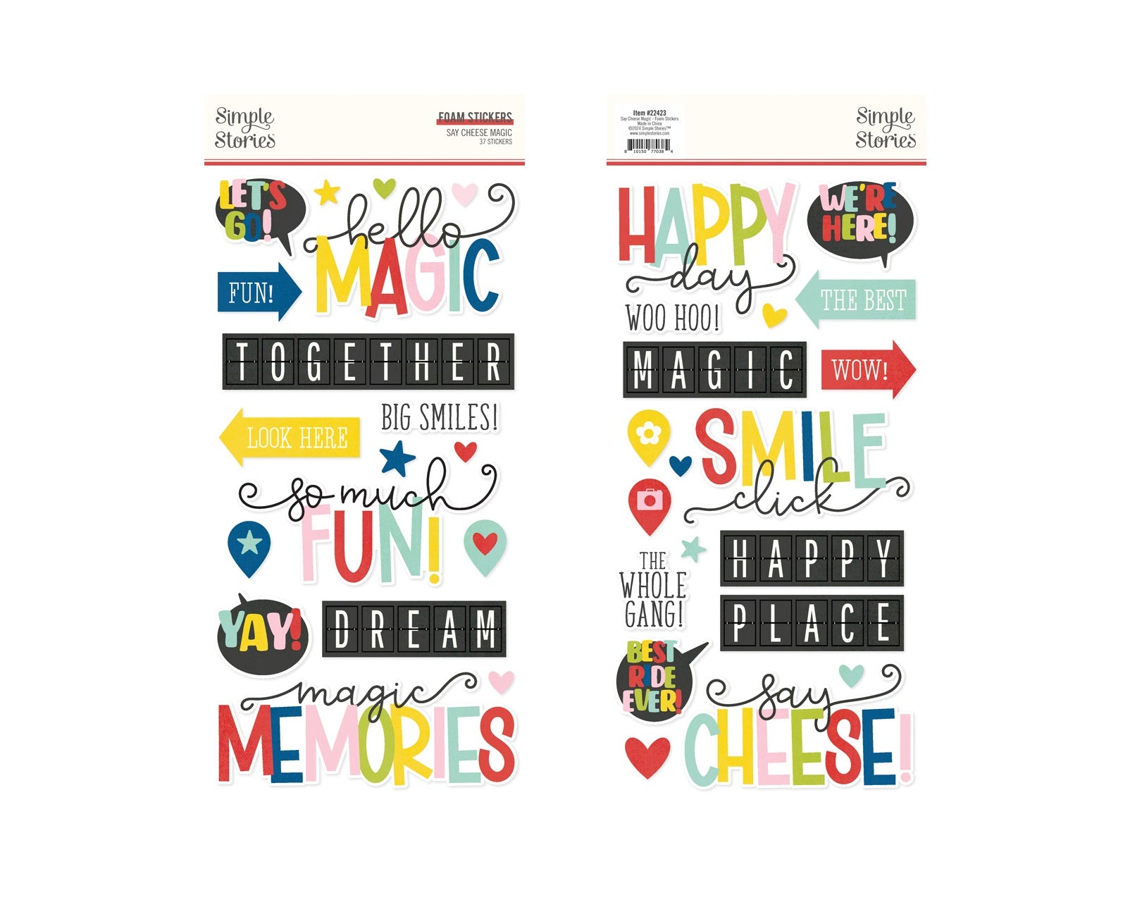 Simple Stories Say Cheese Magic At the Park Foam Stickers