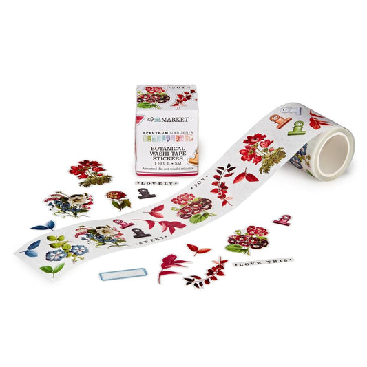 49 and Market Spectrum Gardenia Botanical Washi Stickers