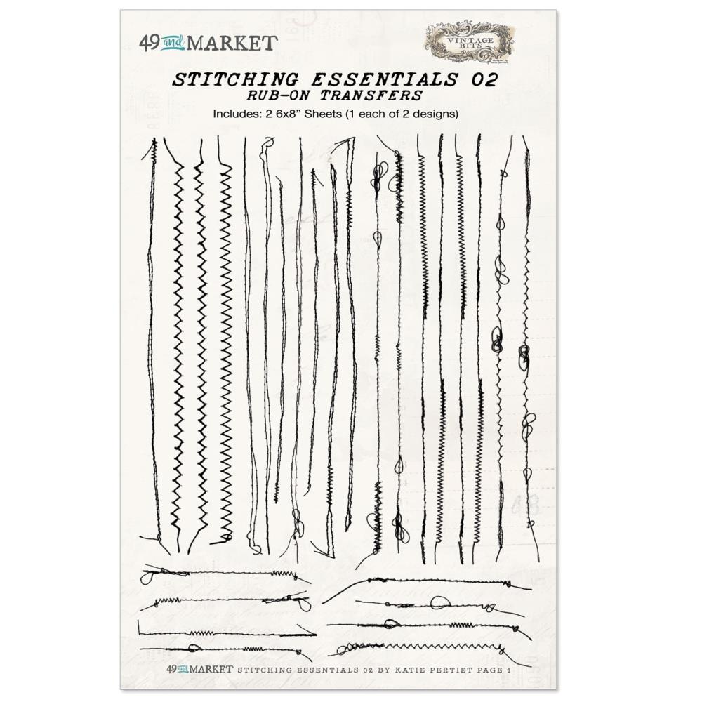 Stitching Essential 01 Rub-on Transfer Set - 49 And Market