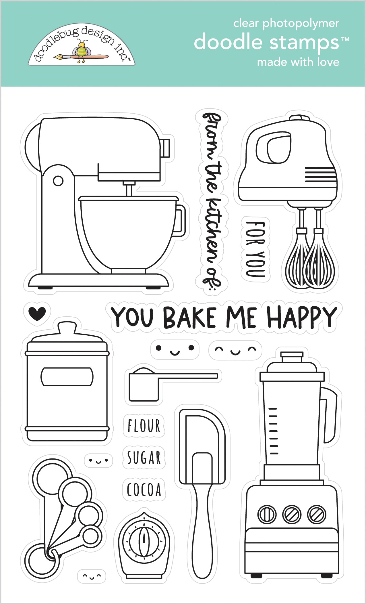 Doodlebug Designs Made with Love Stamp Set