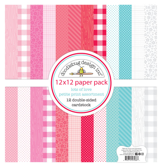 Doodlebug Lots of Love Petite Prints Paper Pack