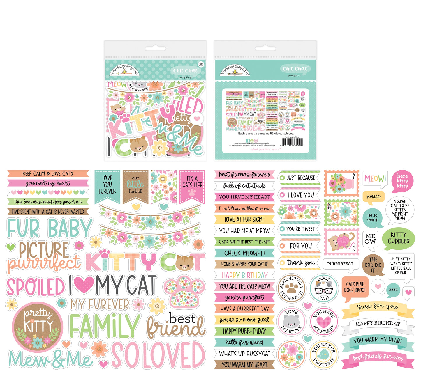 Pretty Kitty Chit Chat Ephemera Die Cuts