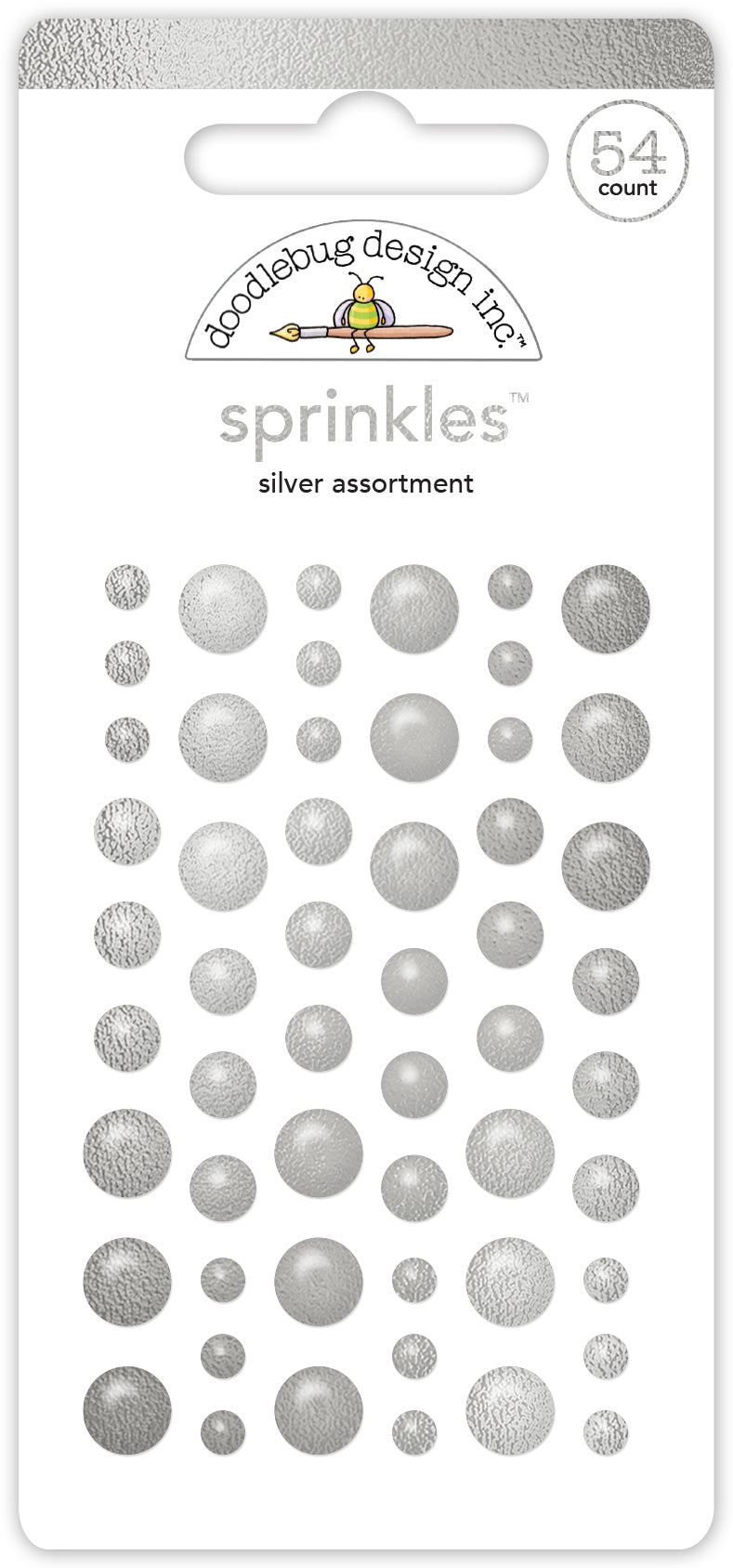 Doodlebug silver Sprinkles Stickers