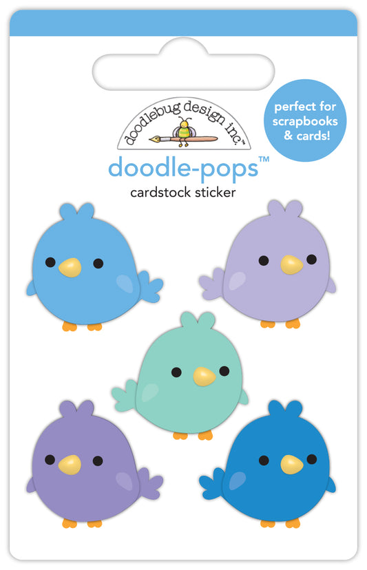 Doodlebug Sweet Snowbirds Doodle Pop Stickers