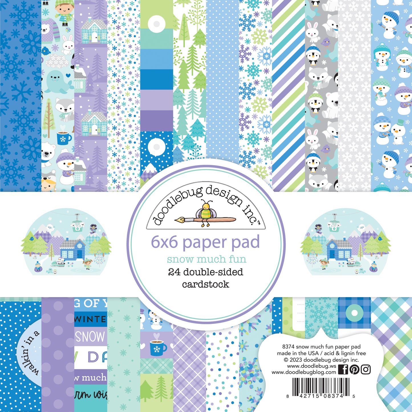 Snow Much Fun 6x6 Paper Pad Doodlebug Designs