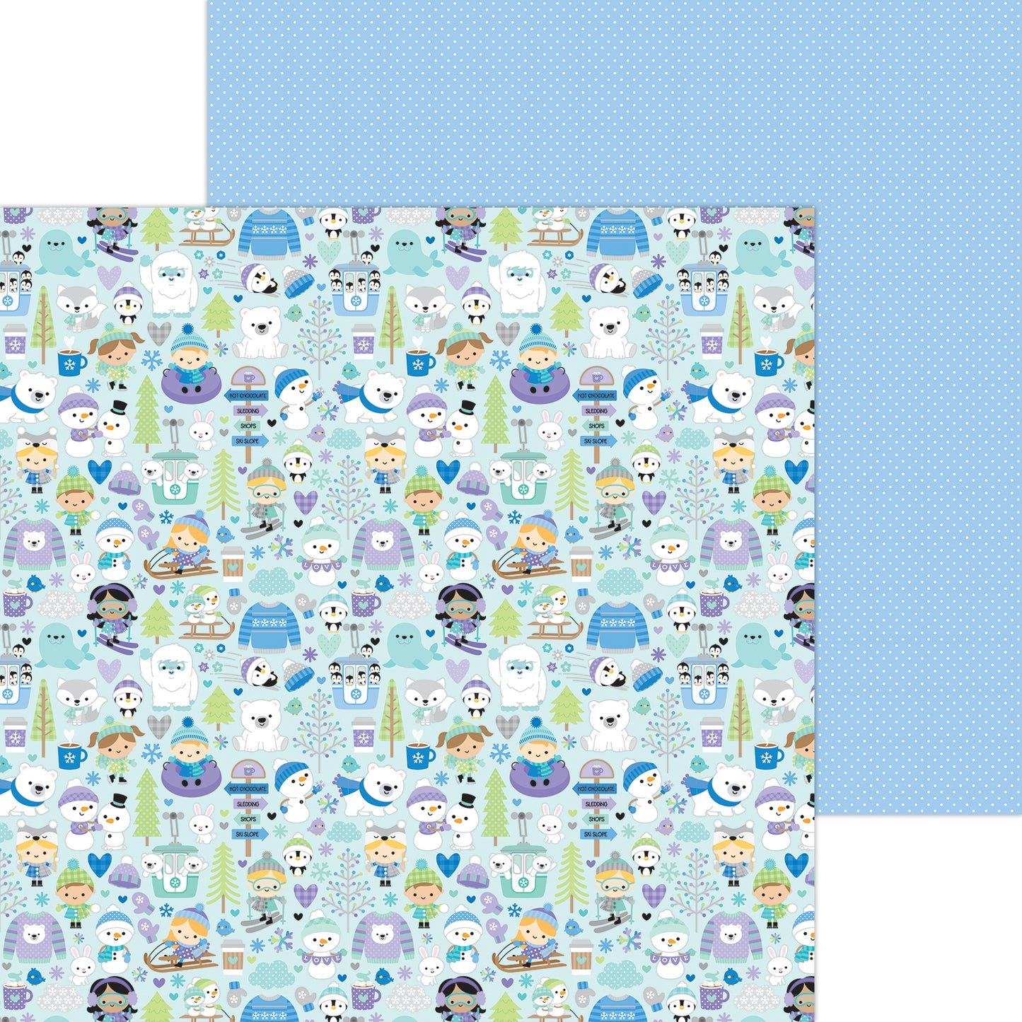 Doodlebug Designs Snow Much Fun Scrapbook Paper