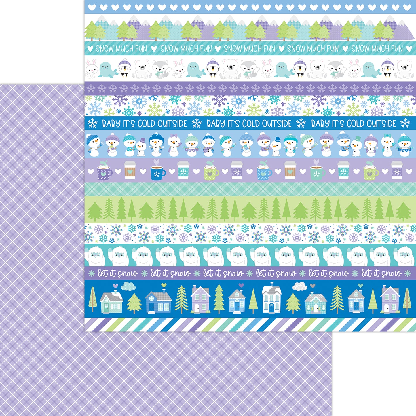 All Bundled Up - Snow Much Fun Scrapbook Paper