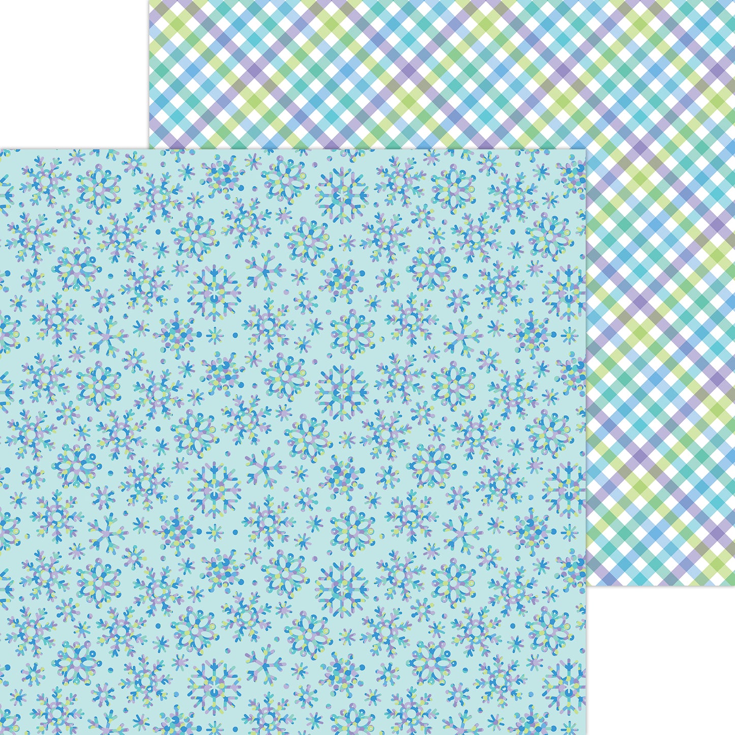 Ice Crystals Snow much Fun Scrapbook Paper