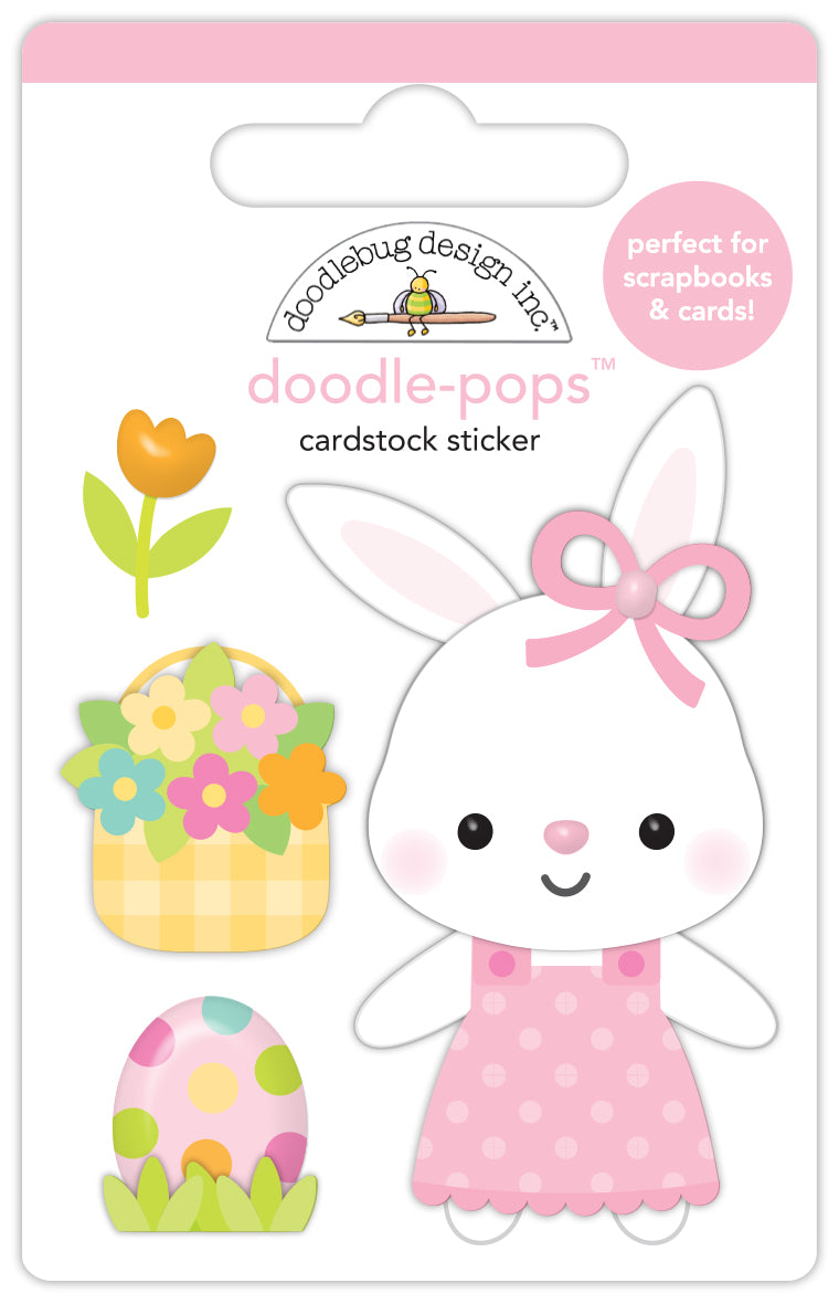 Doodlebug Bunny Hop Honey Bunny Doodle Pop Stickers