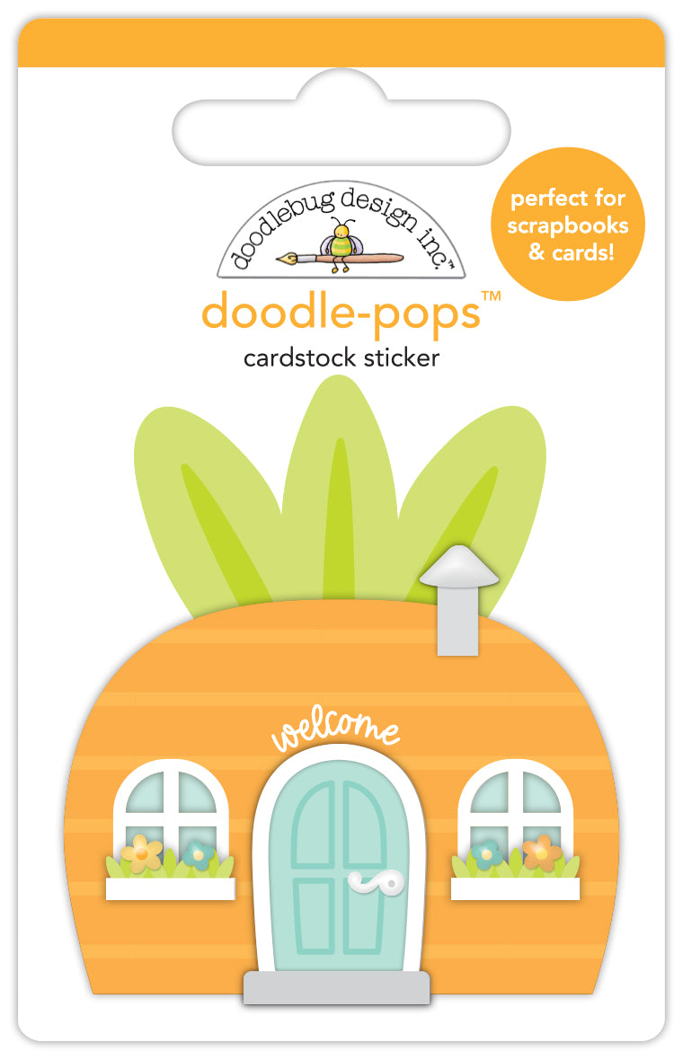 Doodlebug Bunny Hop Carrot Top Doodle Pop stickers