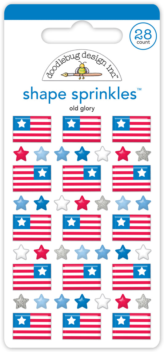 Old Glory Shape Sprinkles Stickers