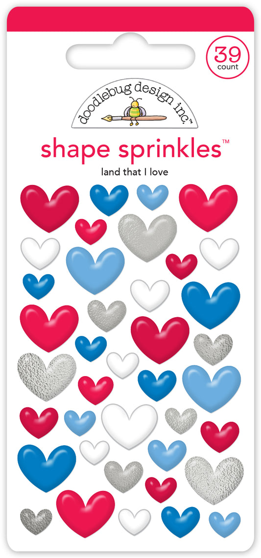 Doodlebug Designs Land That I Love Shape Sprinkles