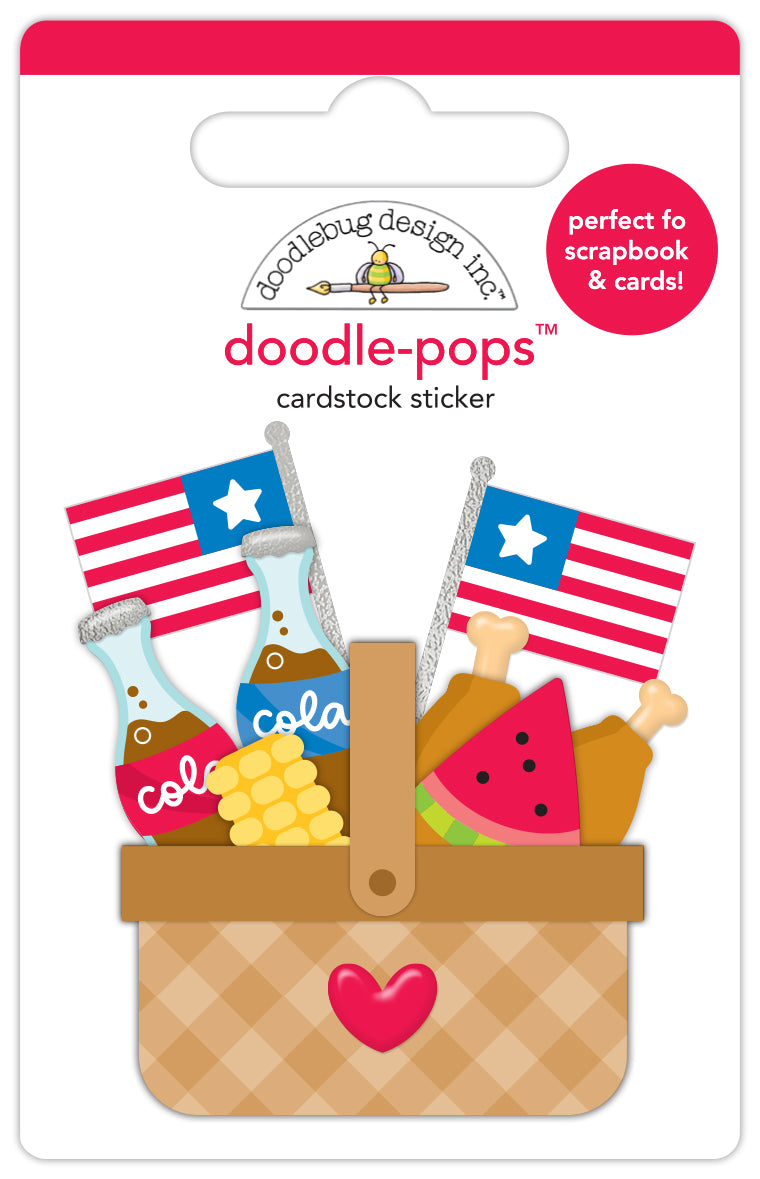 Doodlebug Picnic Party Doodle Pop Stickers