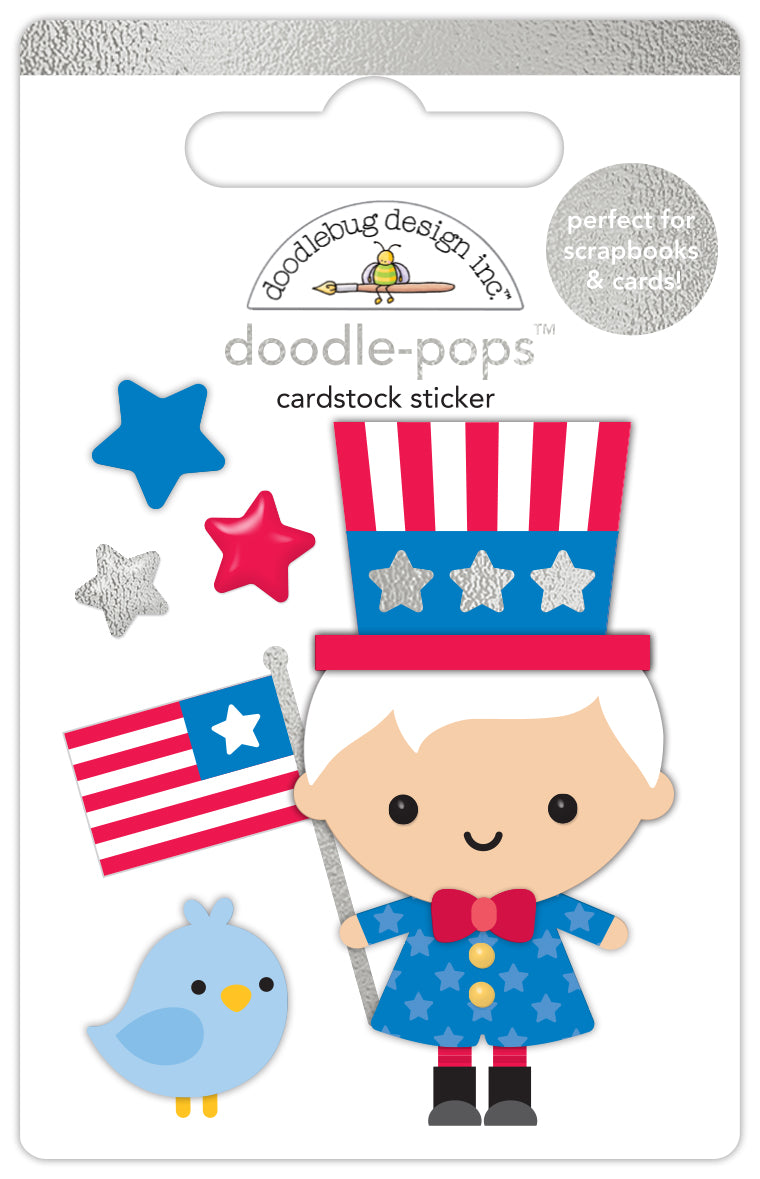 Hometown USA Uncle Sam Doodle Pop Stickers