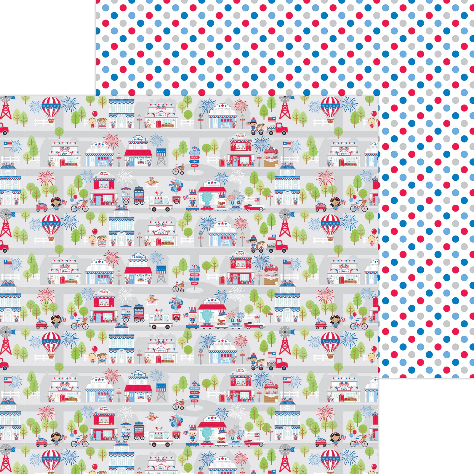 Doodlebug Hometown USA Scrapbook Paper