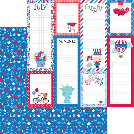 All Stars - Hometown USA Doodlebug Scrapbook Paper