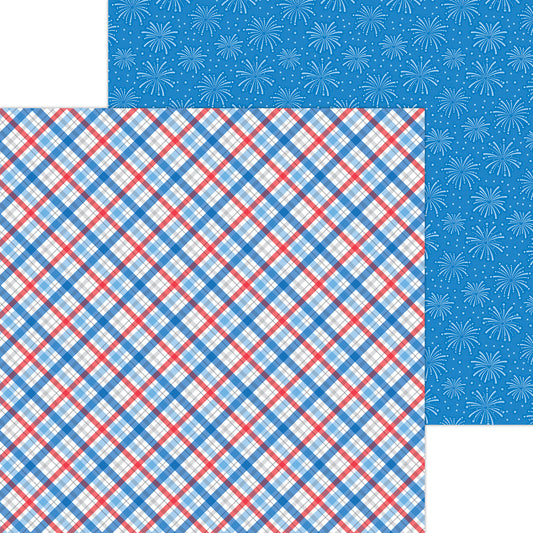 Plaid to Be an American Hometown USA Scrapbook Paper