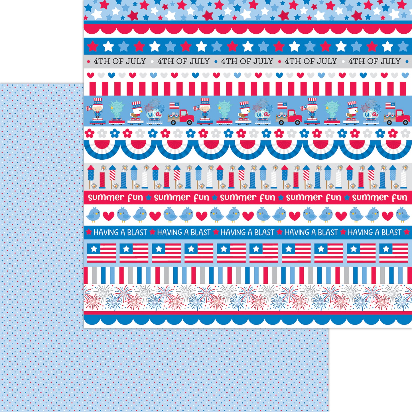 Polka Dot Pride Hometown USA Scrapbook Paper