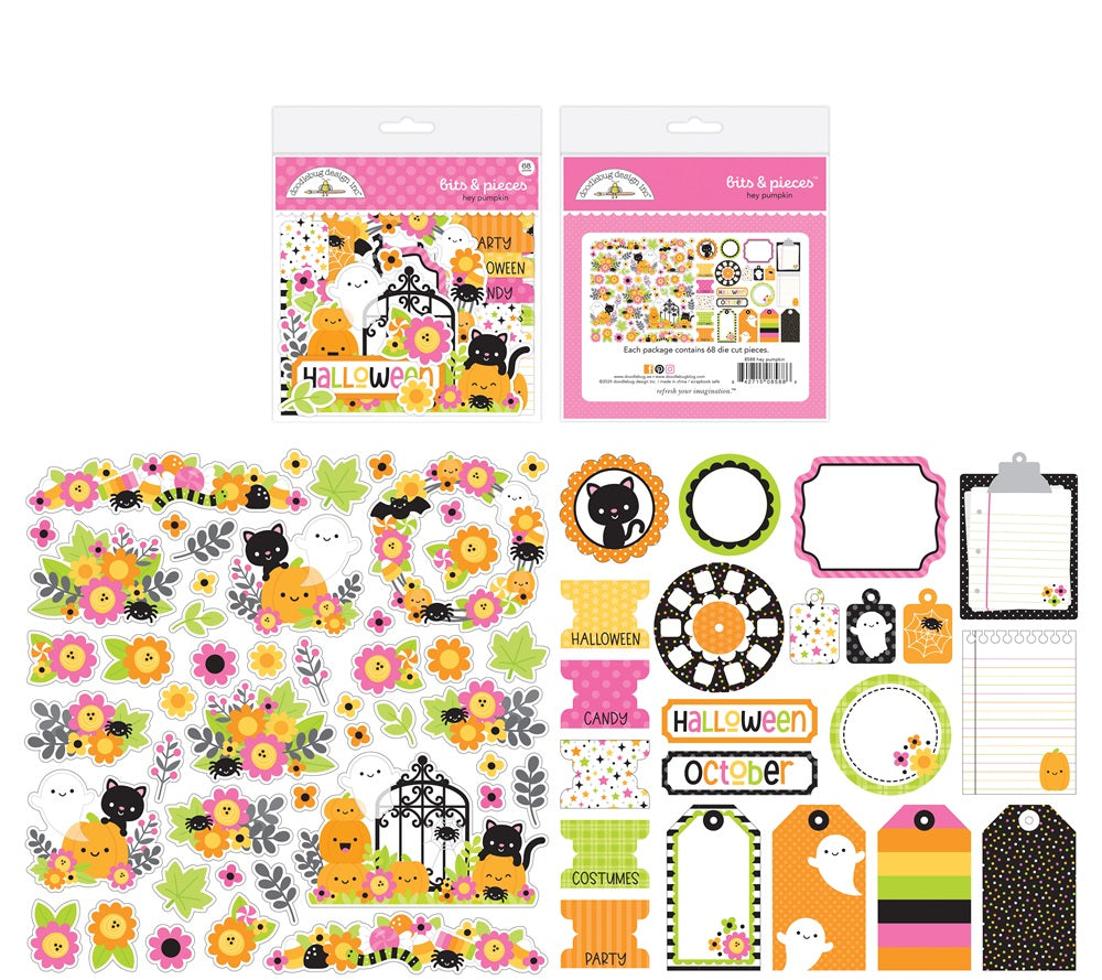 Doodlebug Hey Pumpkin Bits and Pieces Die Cut Set