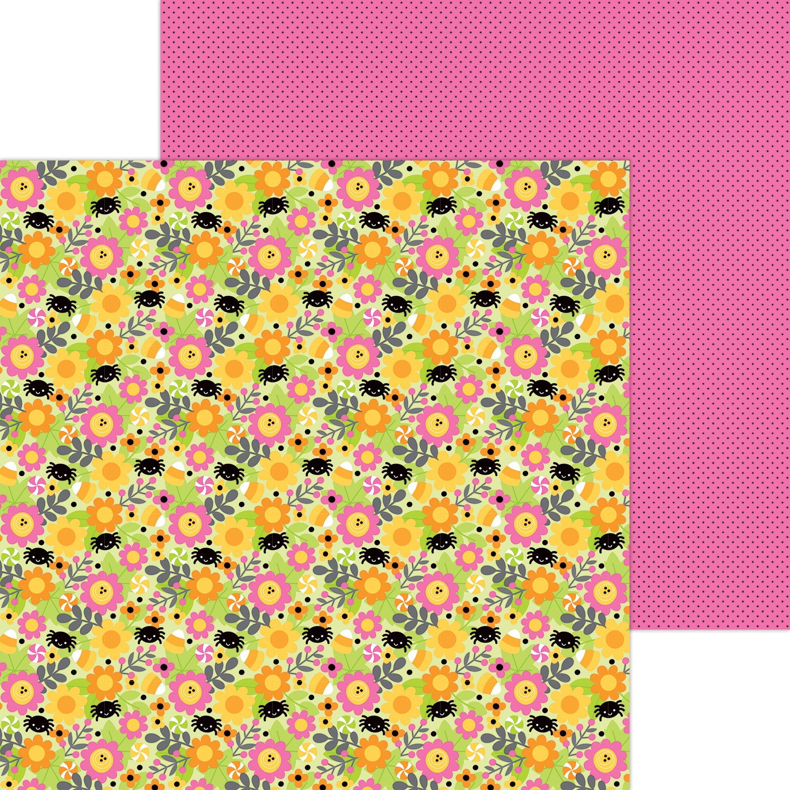 Doodlebug Hey Pumpkin bootiful bouquet Scrapbook Paper