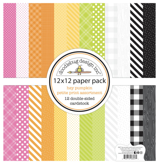 Doodlebug Designs Hey Pumpkin Petite Prints Scrapbook paper