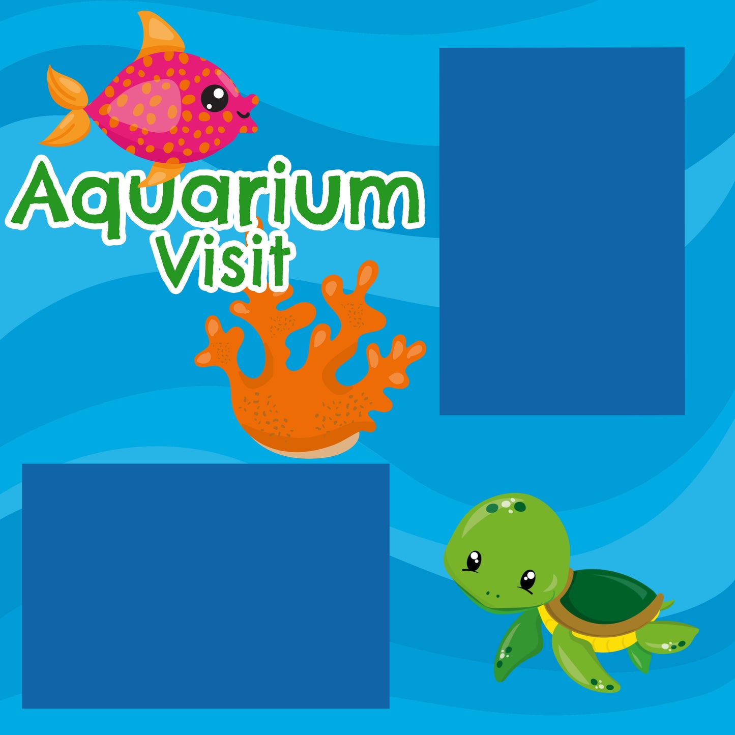 Aquarium Layout - 12X12 Scrapbook Papers