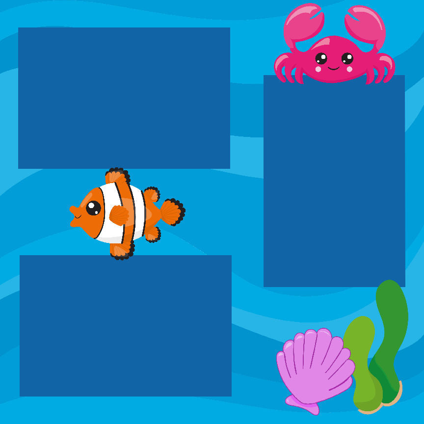 Aquarium Layout - 12X12 Scrapbook Papers