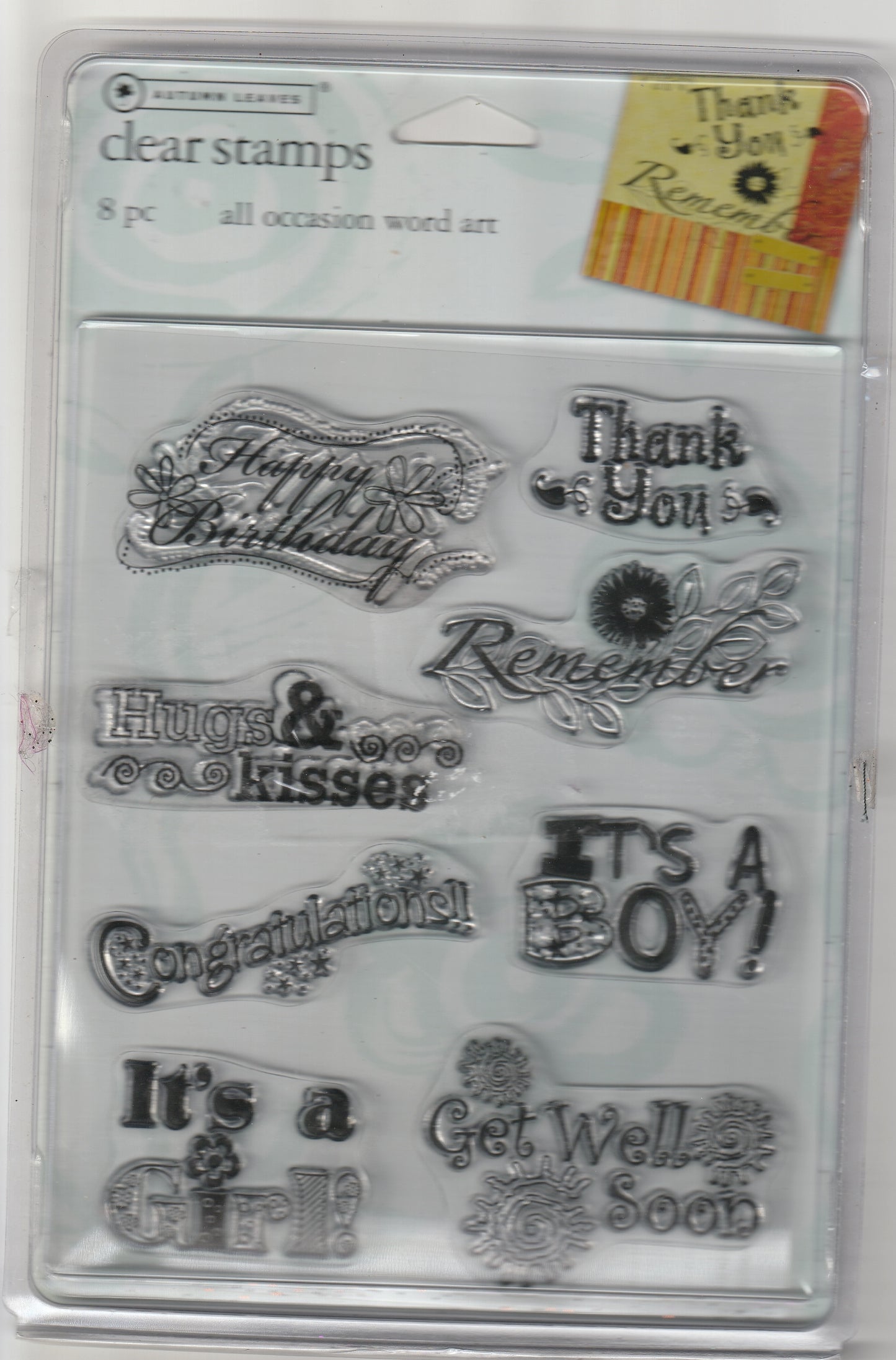 All Occasion Word Art Clear Stamp Set