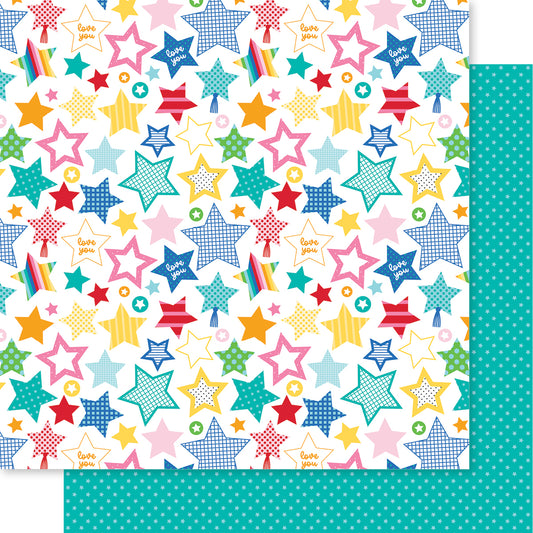 Birthday Bash Amazing You Stars Scrapbook Paper