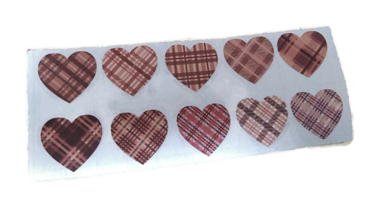 Boho Patterned Heart Stickers