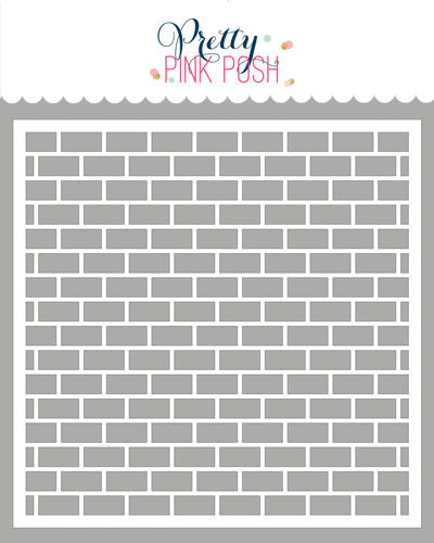 Brick Wall Stencil by Pretty Pink Posh