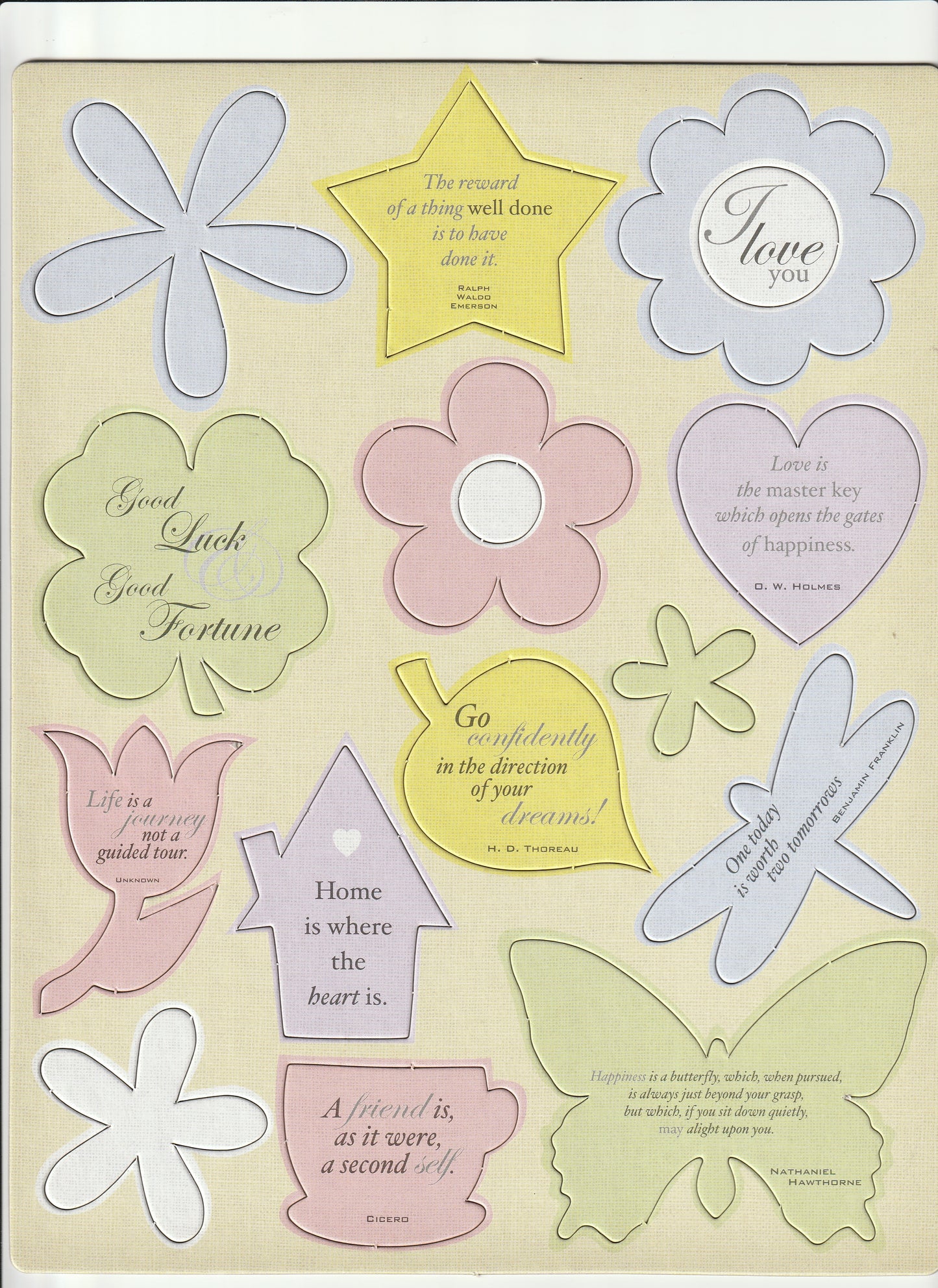 Pastel Quotes Chipboard Accents