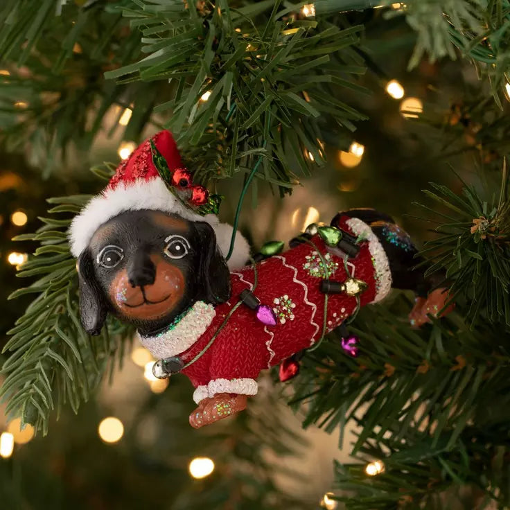 Christmas Daschund Ornament