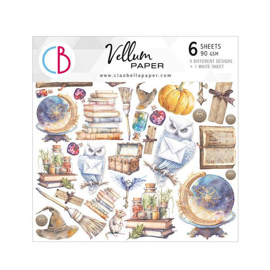 Ciao Bello Wizard Academy Vellum Fussy Cut Sheets