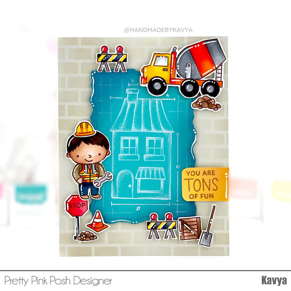 Construction Addition Stamps - by Pretty Pink Posh