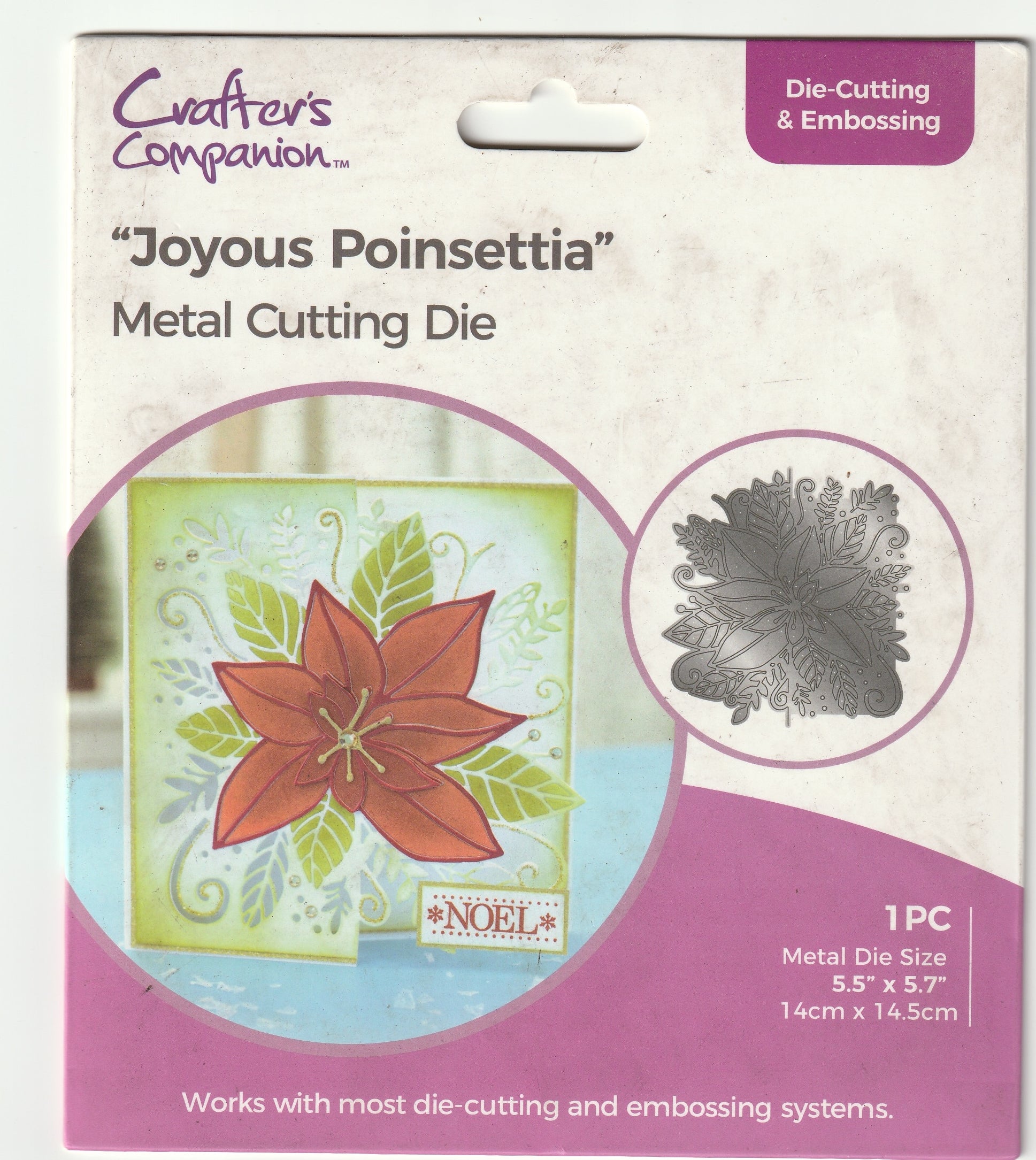 Crafters Companion Joyous Poinsettia Metal Cutting Die