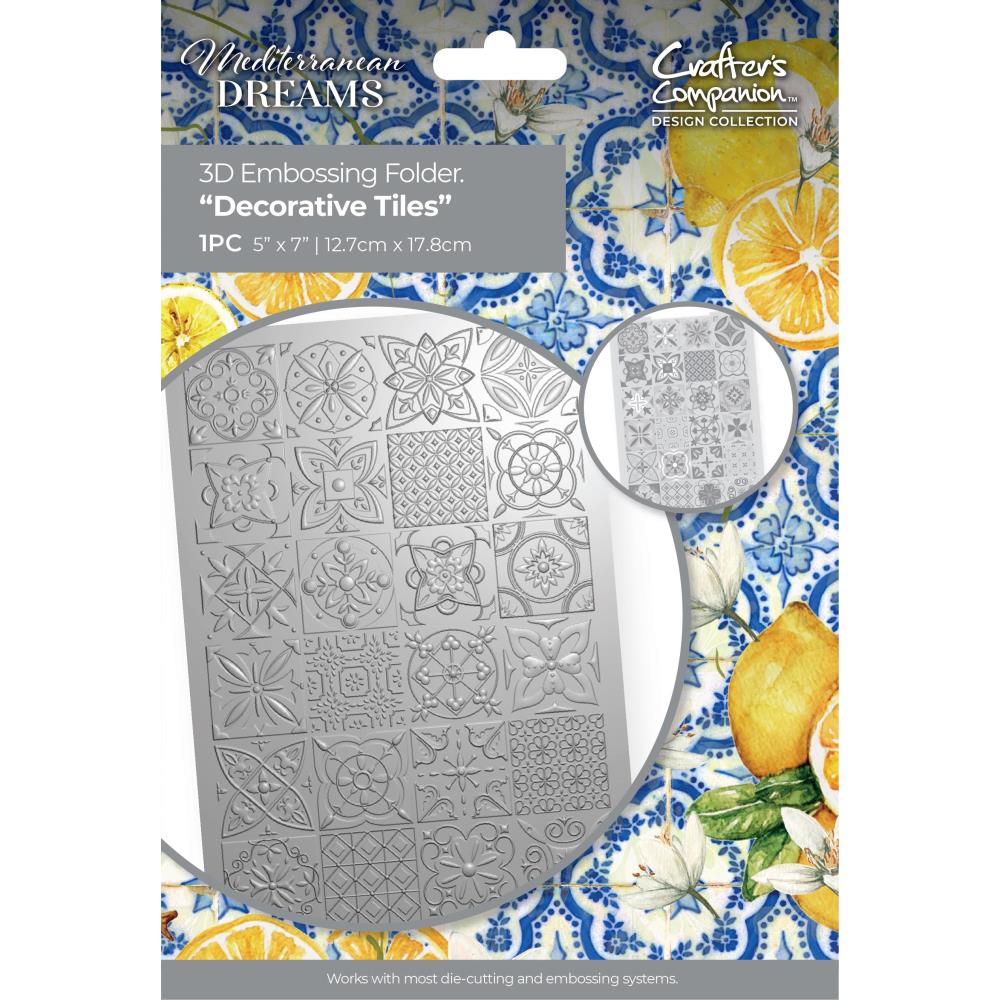 Crafters Companion Mediterranean Dreams 3d Embossing Folder