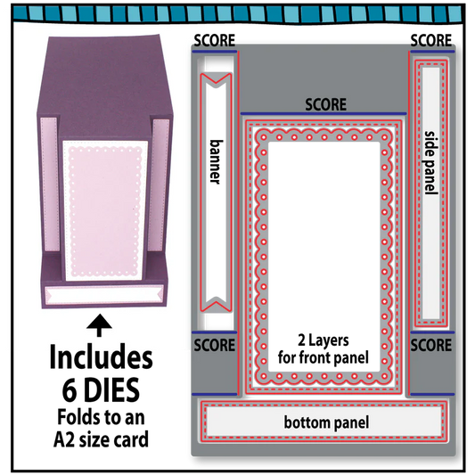 Dare2BArtzy Center Step Card Die Set