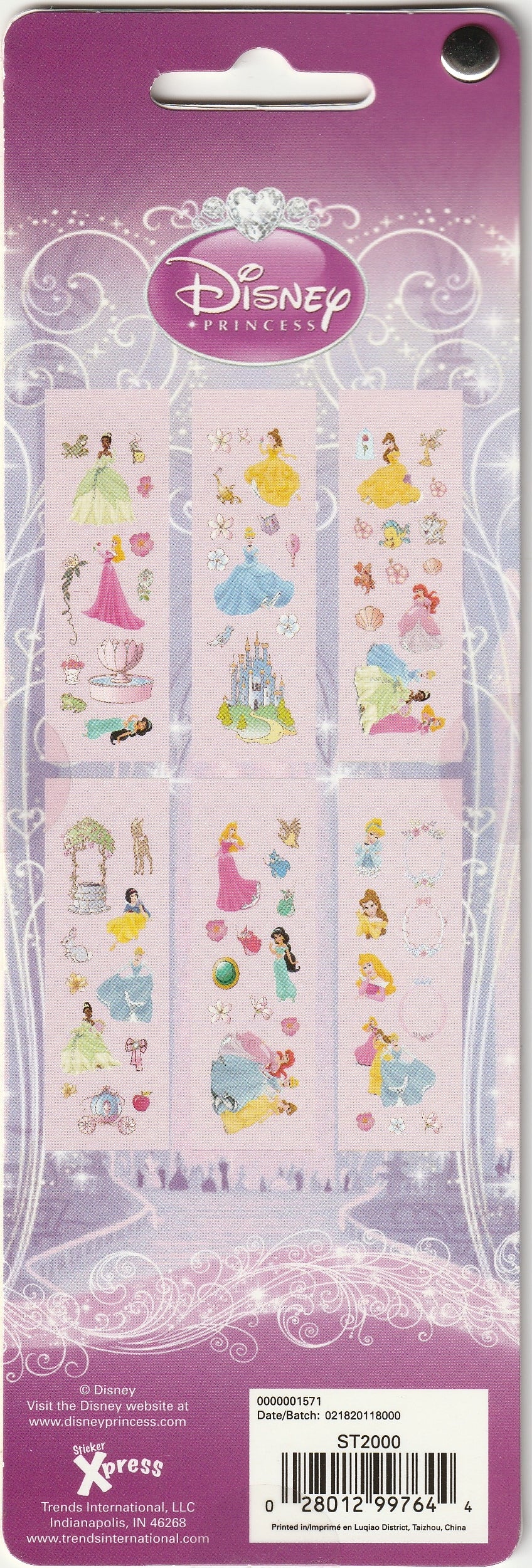 Disney Princess Flip Pack Sticker Book 6 Sheets - ST2000