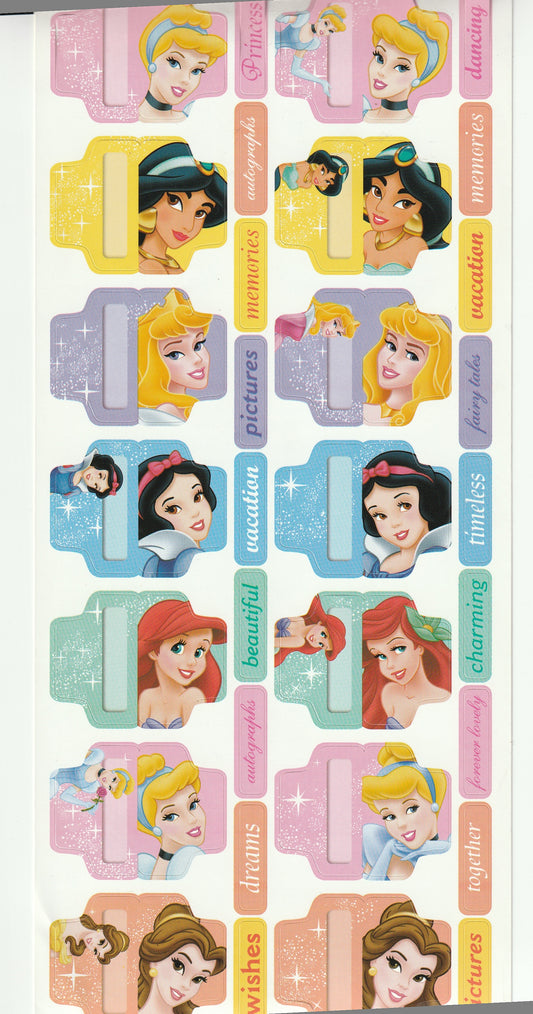 Disney Princess Tab Stickers