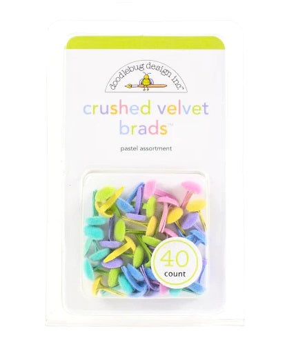 Doodlebug Pastel Crushed Velvet Brads