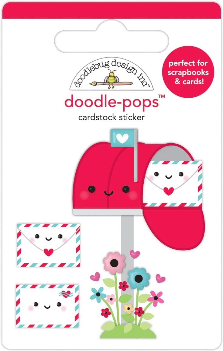 Doodlebug Lots of Love Sending Love doodle Pop Sticker