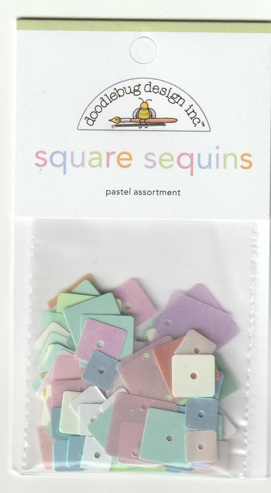 Doodlebug Designs Pastel Square Sequins